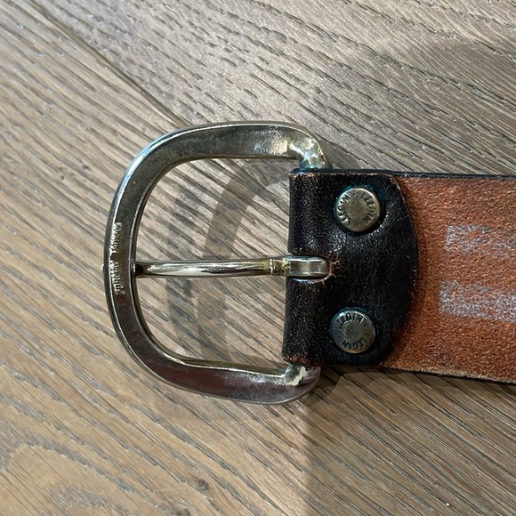 Leegin Vintage Leather Embossed Eagle Belt Size 32 - Picture 10 of 12